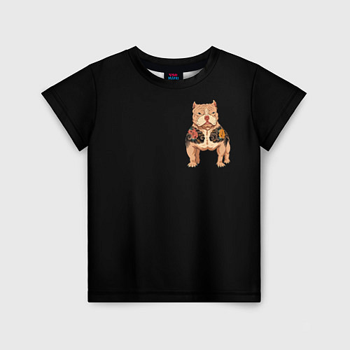 Детская футболка Yakuza dog samurai / 3D-принт – фото 1