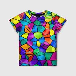 Футболка детская Разноцветная мозаика, цвет: 3D-принт