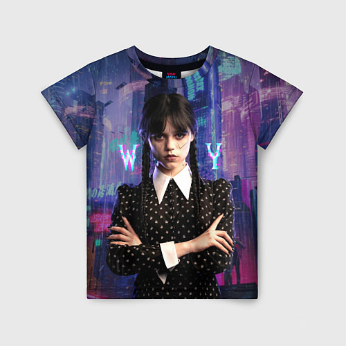 Детская футболка Wednesday Cyberpunk / 3D-принт – фото 1