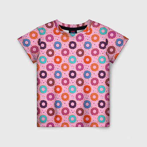 Детская футболка Вкусные пончики / 3D-принт – фото 1