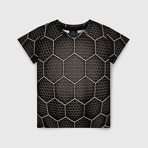 Детская футболка Metalic carbon / 3D-принт – фото 1