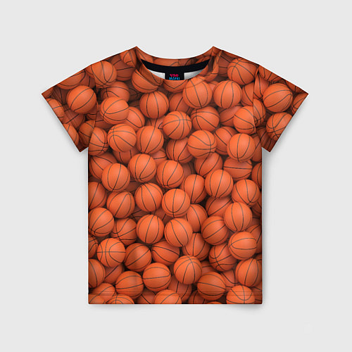 Детская футболка Баскетбольные мячи / 3D-принт – фото 1