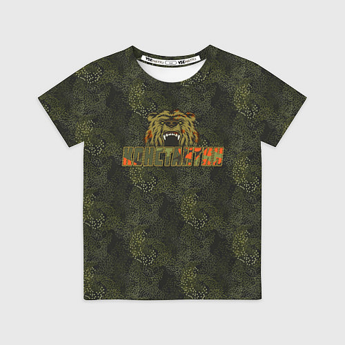 Детская футболка Константин камуфляж / 3D-принт – фото 1