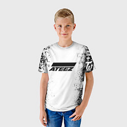 Футболка детская Ateez black and white, цвет: 3D-принт — фото 2