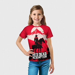 Футболка детская Red Dead Redemption, mountain, цвет: 3D-принт — фото 2
