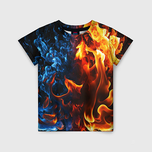 Детская футболка Битва огней - два пламени / 3D-принт – фото 1
