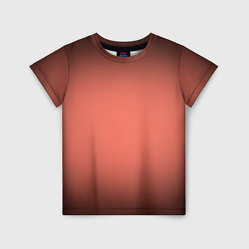 Детская футболка Коралловый градиент / 3D-принт – фото 1