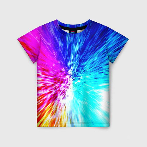 Детская футболка Всплеск ярких красок / 3D-принт – фото 1