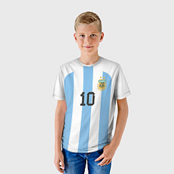Футболка детская Марадона форма сборной Аргентины, цвет: 3D-принт — фото 2