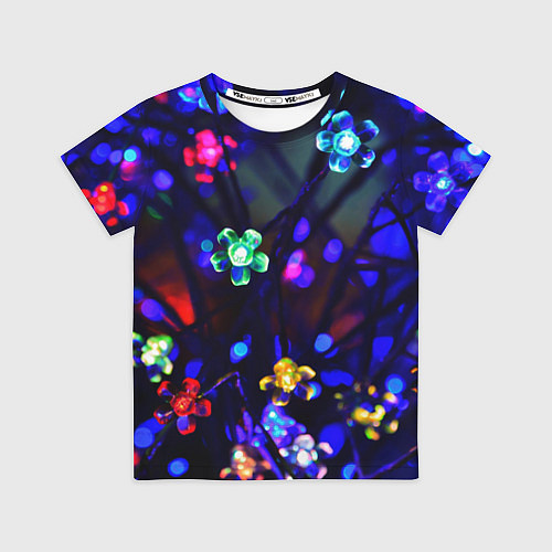 Детская футболка Цветочки фонарики / 3D-принт – фото 1