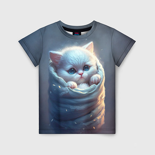 Детская футболка Котик в мешке / 3D-принт – фото 1