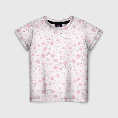 Детская футболка Нежные , весенние цветы / 3D-принт – фото 1