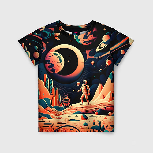 Детская футболка Покорение космоса / 3D-принт – фото 1