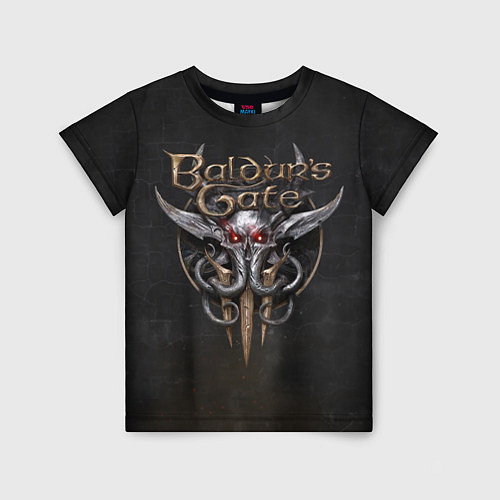 Детская футболка Логотип Baldurs Gate 3 / 3D-принт – фото 1