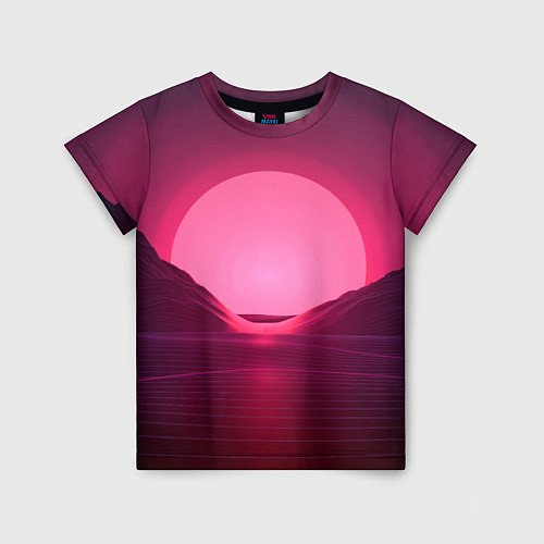 Детская футболка Неоновый закат / 3D-принт – фото 1