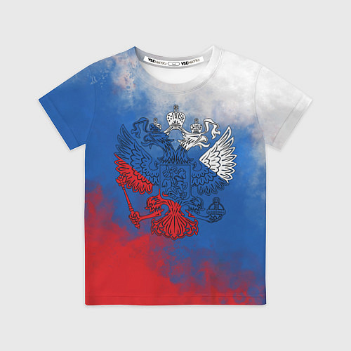 Детская футболка Триколор градиент / 3D-принт – фото 1