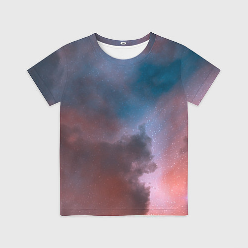 Детская футболка Сплетение двух космических сияний / 3D-принт – фото 1