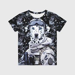 Футболка детская Далматинец солдат спецназа, цвет: 3D-принт