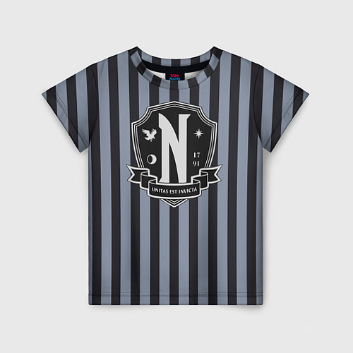 Детская футболка Nevermore Academy / 3D-принт – фото 1