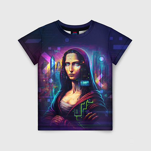 Детская футболка Cyberpunk Mona Lisa / 3D-принт – фото 1