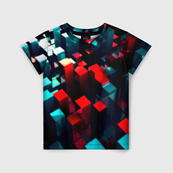 Футболка детская Digital abstract cube, цвет: 3D-принт