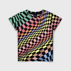 Футболка детская Colorful avant-garde chess pattern - fashion, цвет: 3D-принт