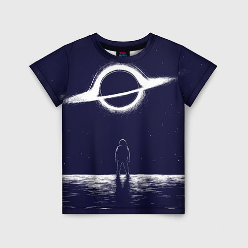 Детская футболка Космонавт смотрит на планету / 3D-принт – фото 1
