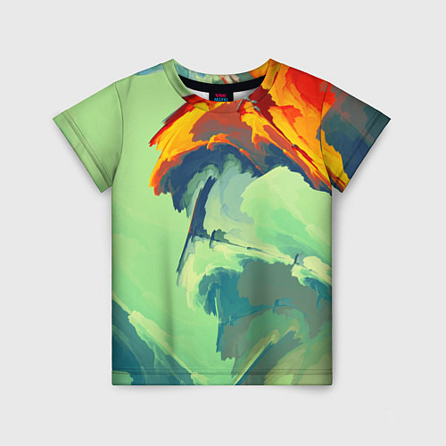 Детская футболка Абстракция горы на закате / 3D-принт – фото 1