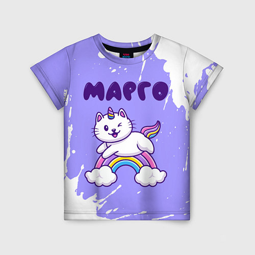 Детская футболка Марго кошка единорожка / 3D-принт – фото 1