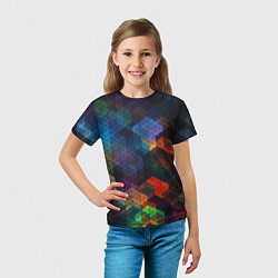 Футболка детская Стеклянная мозаика цветная, цвет: 3D-принт — фото 2