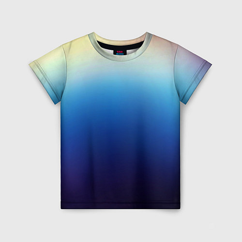 Детская футболка Blue gradient colors / 3D-принт – фото 1