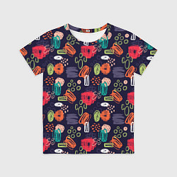 Футболка детская Разноцветные завитки, цвет: 3D-принт