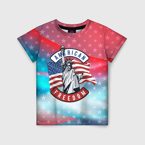 Детская футболка American freedom / 3D-принт – фото 1