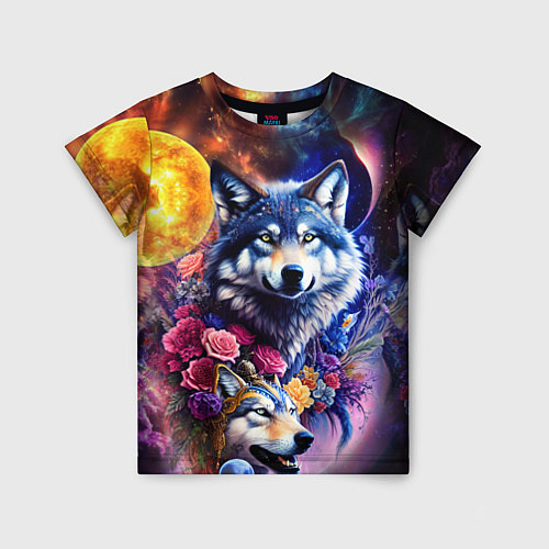Детская футболка Звездные волки / 3D-принт – фото 1