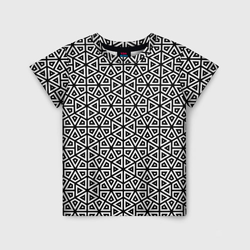 Детская футболка Ромбическо-треугольная абстракция / 3D-принт – фото 1