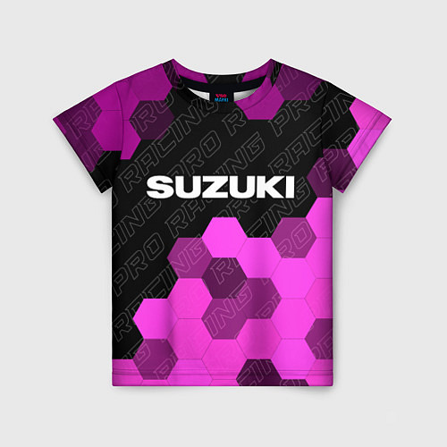 Детская футболка Suzuki pro racing: символ сверху / 3D-принт – фото 1