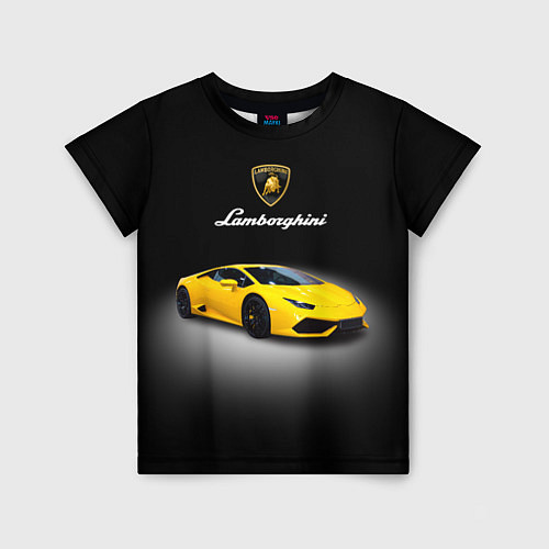 Детская футболка Спорткар Lamborghini Aventador / 3D-принт – фото 1