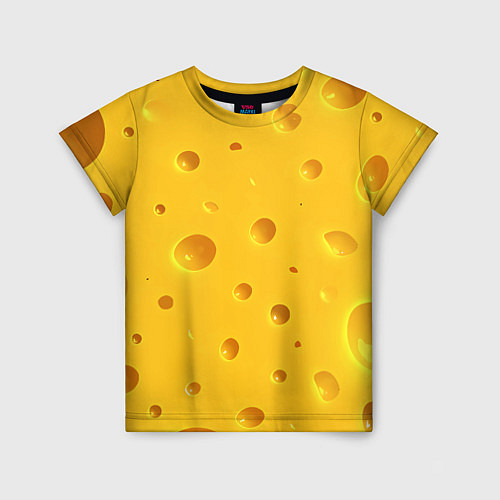 Детская футболка Сырная текстура / 3D-принт – фото 1