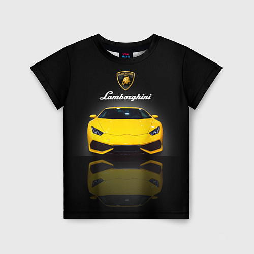 Детская футболка Итальянский суперкар Lamborghini Aventador / 3D-принт – фото 1