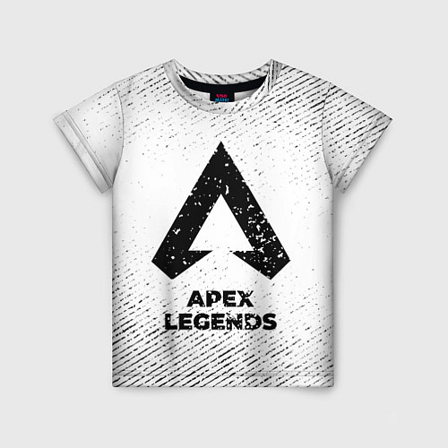 Детская футболка Apex Legends с потертостями на светлом фоне / 3D-принт – фото 1