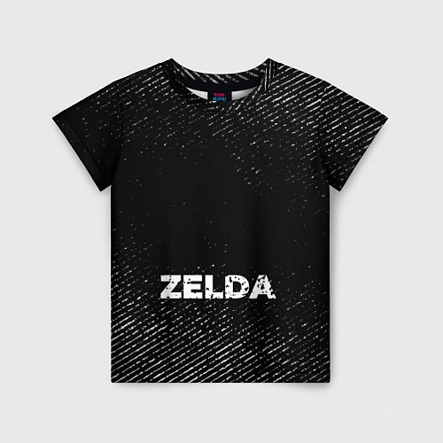 Детская футболка Zelda с потертостями на темном фоне / 3D-принт – фото 1