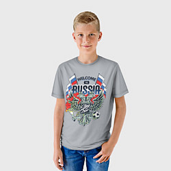 Футболка детская Welcome to Russia - футбол, цвет: 3D-принт — фото 2