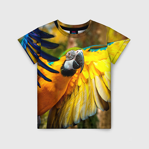 Детская футболка Взлёт попугая / 3D-принт – фото 1