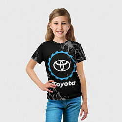Футболка детская Toyota в стиле Top Gear со следами шин на фоне, цвет: 3D-принт — фото 2