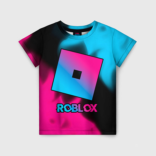 Детская футболка Roblox - neon gradient / 3D-принт – фото 1