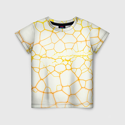 Детская футболка Жёлтые разломы / 3D-принт – фото 1