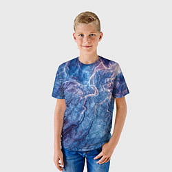 Футболка детская Мраморный узор, цвет: 3D-принт — фото 2