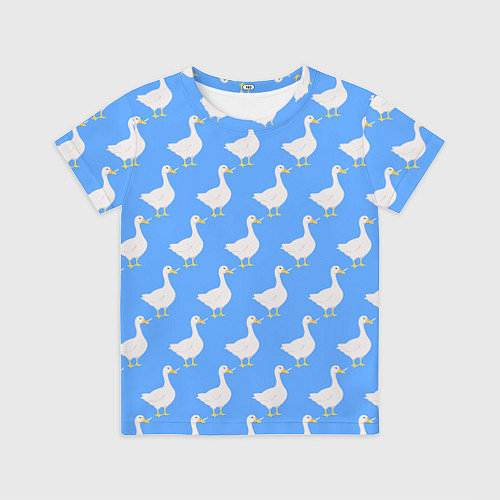 Детская футболка Домашний гусь вооружен ножом / 3D-принт – фото 1