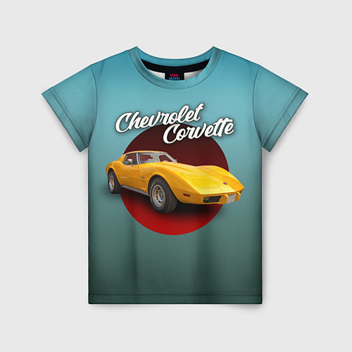 Детская футболка Американский спорткар Chevrolet Corvette Stingray / 3D-принт – фото 1