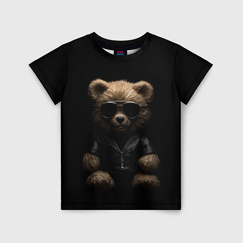 Детская футболка Брутальный плюшевый медведь / 3D-принт – фото 1